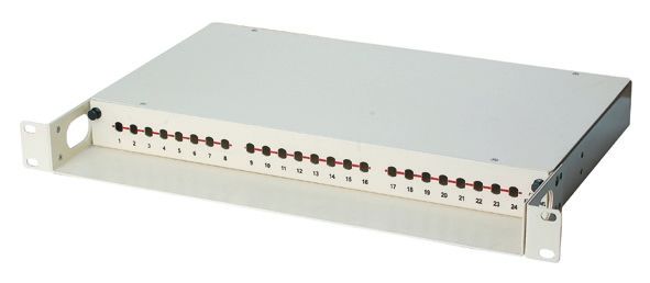 لوحة التشغيل ذات الألياف العالية 24 منفذ ، LC / Duplex SC Fiber Optic Termination Box YH1005
