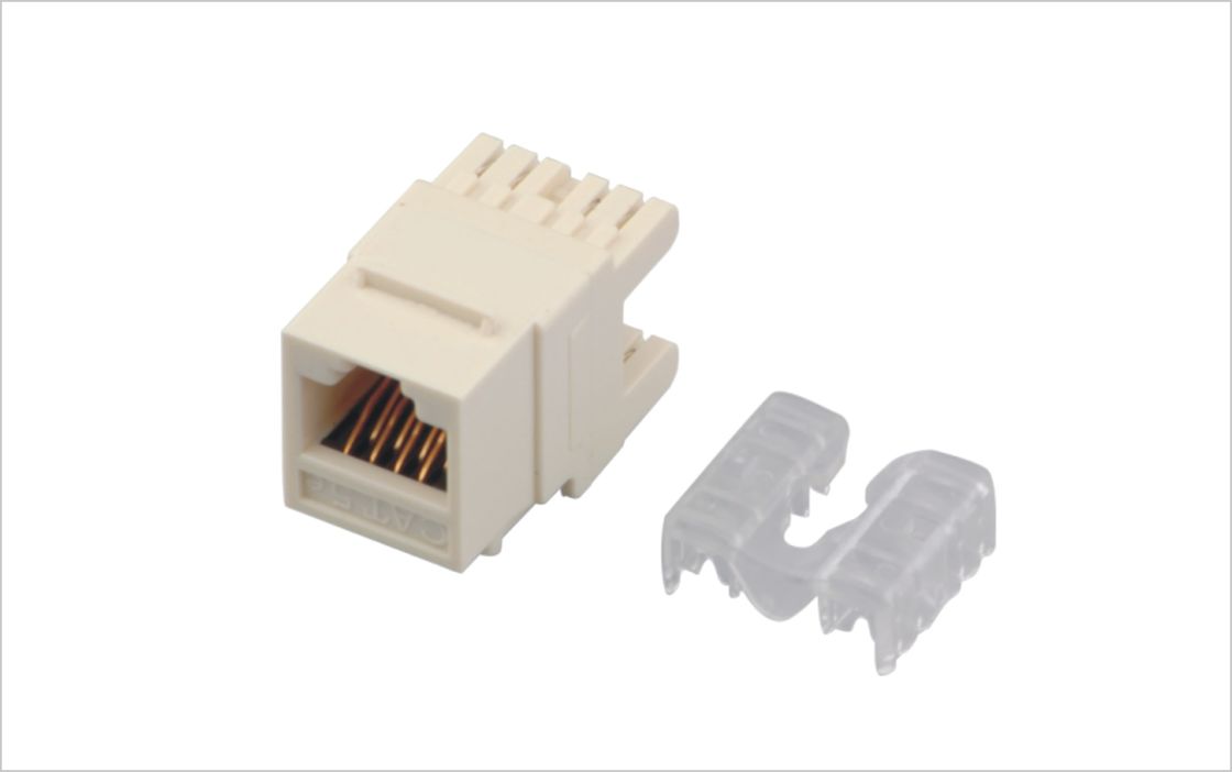 Cat.5E RJ45 شبكة كيستون جاك كرون 180 درجة 8P8C وحدات جاك موثوقة YH7004