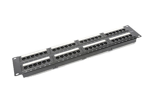 Cat6 UTP شبكة التصحيح لوحة 48port 2U AMP لوحات التصحيح إيثرنت 0.4 - 0.7MM موصل YH4016