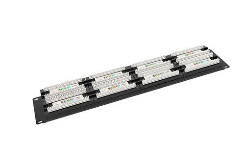 Cat6 UTP شبكة التصحيح لوحة 48port 2U AMP لوحات التصحيح إيثرنت 0.4 - 0.7MM موصل YH4016