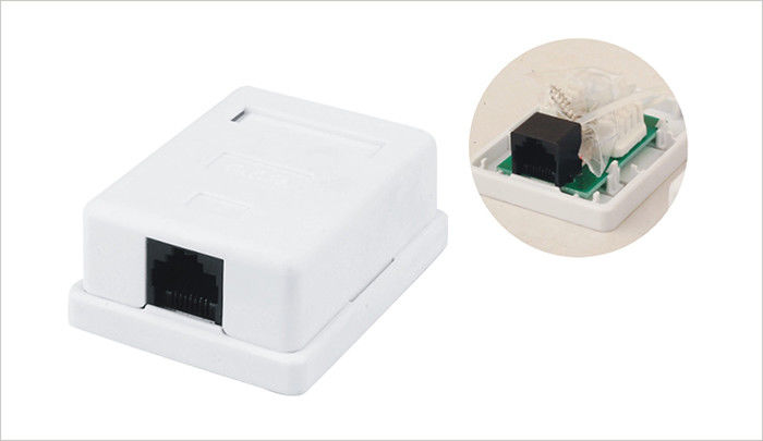 الجدار الخيالة RJ45 شبكة كيستون جاك لمنفذ واحد سطح جبل مربع YH7015