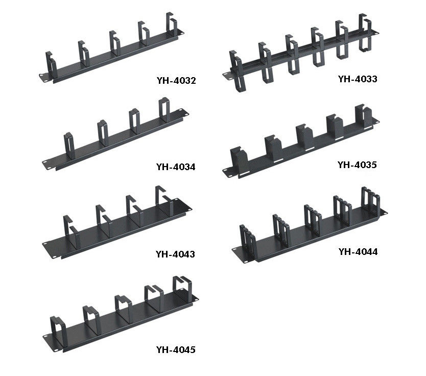 1U Rack إدارة شبكة الكابل شريط أفقي كابل المنظم سهل إلغاء تثبيت YH4032