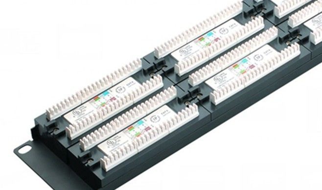 Cat6 UTP شبكة التصحيح لوحة 48port 2U AMP لوحات التصحيح إيثرنت 0.4 - 0.7MM موصل YH4016